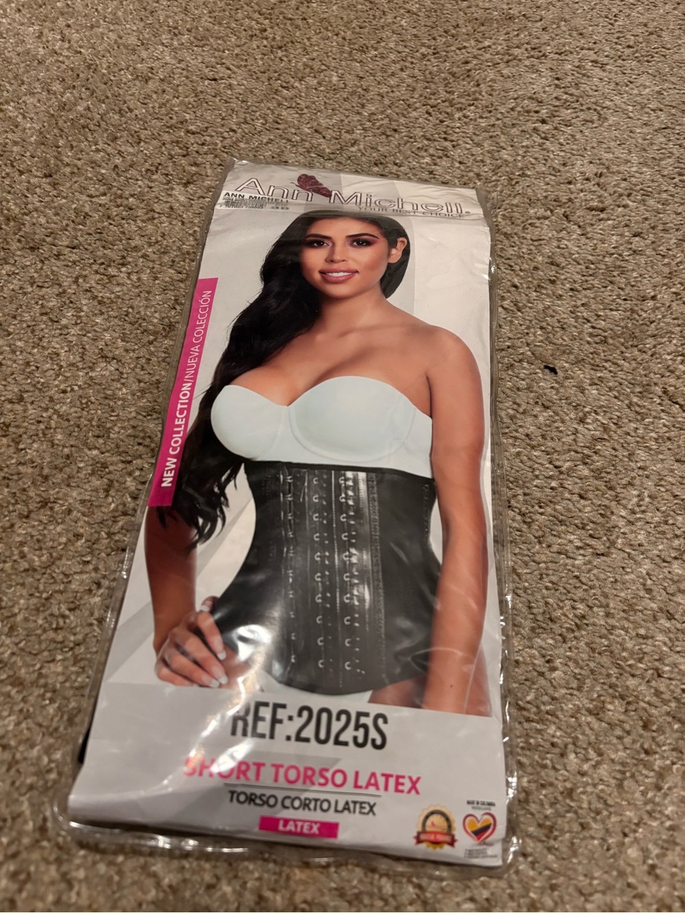 Ann Michell Black Short-Torso Latex Waist Trainer